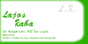 lajos raba business card